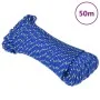 Blue polypropylene boat rope 4 mm 50 m by vidaXL, Ropes and metal cords - Ref: Foro24-152434, Price: 11,33 €, Discount: %
