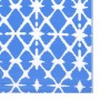 Alfombra de exterior ARAKIL azul y blanca 140x200 cm PP