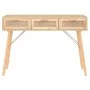 Solid pine wood console table natural rattan 105x30x75 cm by vidaXL, Side tables - Ref: Foro24-345629, Price: 136,80 €, Disco...