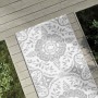 Alfombra de exterior PP ARAKIL gris claro 80x250cm