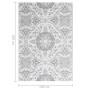 Alfombra de exterior ARAKIL gris claro 140x200 cm PP