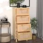 Aparador marrón madera pino maciza y ratán natural 40x30x90 cm de vidaXL, Aparadores - Ref: Foro24-345644, Precio: 159,27 €, ...