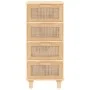 Aparador marrón madera pino maciza y ratán natural 40x30x90 cm de vidaXL, Aparadores - Ref: Foro24-345644, Precio: 159,27 €, ...