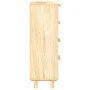Braunes Sideboard aus massivem Kiefernholz und natürlichem Rattan 40x30x90 cm von vidaXL, Sideboards - Ref: Foro24-345644, Pr...