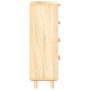 Brown solid pine wood and natural rattan sideboard 40x30x90 cm by vidaXL, Sideboards - Ref: Foro24-345644, Price: 153,03 €, D...