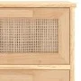 Braunes Sideboard aus massivem Kiefernholz und natürlichem Rattan 40x30x90 cm von vidaXL, Sideboards - Ref: Foro24-345644, Pr...
