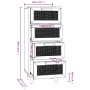 Brown solid pine wood and natural rattan sideboard 40x30x90 cm by vidaXL, Sideboards - Ref: Foro24-345644, Price: 153,03 €, D...