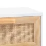 Solid pine wood console table white natural rattan 80x30x75cm by vidaXL, Side tables - Ref: Foro24-345624, Price: 104,37 €, D...