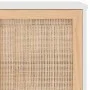 Sideboard aus massivem weißem Kiefernholz, natürliches Rattan, 105 x 30 x 60 cm von vidaXL, Sideboards - Ref: Foro24-345639, ...