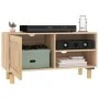 TV cabinet solid pine wood and natural rattan 80x30x40 cm by vidaXL, TV Furniture - Ref: Foro24-345614, Price: 95,71 €, Disco...
