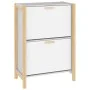 Mueble zapatero madera contrachapada blanco 57,5x33x80 cm de vidaXL, Zapateros y organizadores de calzado - Ref: Foro24-34568...