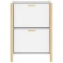 Mueble zapatero madera contrachapada blanco 57,5x33x80 cm de vidaXL, Zapateros y organizadores de calzado - Ref: Foro24-34568...
