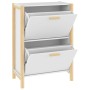 Schuhschrank weiß Sperrholz 57,5x33x80 cm von vidaXL, Schuhregale und Schuhorganisatoren - Ref: Foro24-345684, Preis: 71,79 €...