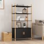 Aparador alto madera contrachapada negro 80x40x153 cm de vidaXL, Aparadores - Ref: Foro24-345703, Precio: 89,95 €, Descuento: %