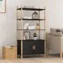 Aparador alto madera contrachapada negro 80x40x153 cm de vidaXL, Aparadores - Ref: Foro24-345703, Precio: 86,39 €, Descuento: %