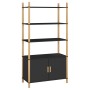 Aparador alto madera contrachapada negro 80x40x153 cm de vidaXL, Aparadores - Ref: Foro24-345703, Precio: 89,95 €, Descuento: %