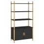 Aparador alto madera contrachapada negro 80x40x153 cm de vidaXL, Aparadores - Ref: Foro24-345703, Precio: 86,39 €, Descuento: %