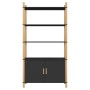 Aparador alto madera contrachapada negro 80x40x153 cm de vidaXL, Aparadores - Ref: Foro24-345703, Precio: 89,95 €, Descuento: %