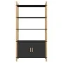 Aparador alto madera contrachapada negro 80x40x153 cm de vidaXL, Aparadores - Ref: Foro24-345703, Precio: 86,39 €, Descuento: %