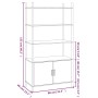 Aparador alto madera contrachapada negro 80x40x153 cm de vidaXL, Aparadores - Ref: Foro24-345703, Precio: 89,95 €, Descuento: %