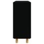 Aparador negro madera pino maciza y ratán natural 60x30x70 cm de vidaXL, Aparadores - Ref: Foro24-345634, Precio: 138,73 €