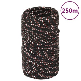 Cuerda de barco polipropileno negra 2 mm 250 m