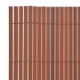 Valla de jardín de doble cara marrón 110x300 cm