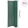 Valla de jardín de doble cara verde 110x400 cm
