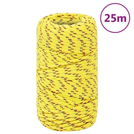 Yellow polypropylene boat rope 2 mm 25 m by vidaXL, Ropes and metal cords - Ref: Foro24-152582, Price: 9,64 €, Discount: %