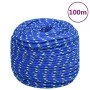 Blue polypropylene boat rope 10 mm 100 m by vidaXL, Ropes and metal cords - Ref: Foro24-152455, Price: 38,54 €, Discount: %