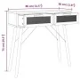 Solid pine wood console table natural brown rattan 80x30x75cm by vidaXL, Side tables - Ref: Foro24-345626, Price: 102,80 €, D...