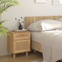 Nachttische 2 Stück aus massivem Kiefernholz, braunes Naturrattan von vidaXL, Nachttische - Ref: Foro24-345611, Preis: 154,01...