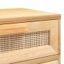 Nachttische 2 Stück aus massivem Kiefernholz, braunes Naturrattan von vidaXL, Nachttische - Ref: Foro24-345611, Preis: 154,01...