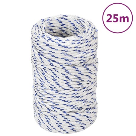 Polypropylen-Bootsleine weiß 2 mm 25 m von vidaXL, Seile und Metallschnüre - Ref: Foro24-152264, Preis: 8,98 €, Rabatt: %