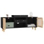 TV cabinet solid pine wood and natural rattan 105x30x40 cm by vidaXL, TV Furniture - Ref: Foro24-345616, Price: 92,92 €, Disc...