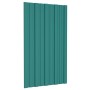 Panel para tejado acero galvanizado verde 36 unidades 80x45 cm