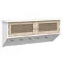 Wandgarderobe aus weißem Sperrholz und natürlichem Rattan von vidaXL, Regale und Regale - Ref: Foro24-345651, Preis: 64,90 €,...