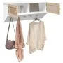 Wandgarderobe aus weißem Sperrholz und natürlichem Rattan von vidaXL, Regale und Regale - Ref: Foro24-345651, Preis: 64,90 €,...