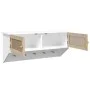 Wandgarderobe aus weißem Sperrholz und natürlichem Rattan von vidaXL, Regale und Regale - Ref: Foro24-345651, Preis: 64,90 €,...
