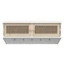 Wandgarderobe aus weißem Sperrholz und natürlichem Rattan von vidaXL, Regale und Regale - Ref: Foro24-345651, Preis: 64,90 €,...