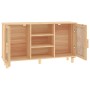 Brown sideboard solid pine wood and natural rattan 105x30x60 cm by vidaXL, Sideboards - Ref: Foro24-345641, Price: 135,18 €, ...