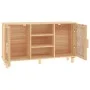 Brown sideboard solid pine wood and natural rattan 105x30x60 cm by vidaXL, Sideboards - Ref: Foro24-345641, Price: 149,24 €, ...