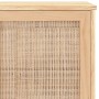 Brown sideboard solid pine wood and natural rattan 105x30x60 cm by vidaXL, Sideboards - Ref: Foro24-345641, Price: 135,18 €, ...