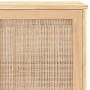 Brown sideboard solid pine wood and natural rattan 105x30x60 cm by vidaXL, Sideboards - Ref: Foro24-345641, Price: 149,24 €, ...