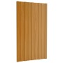Panel de tejado acero galvanizado color madera 36 uds 80x45 cm