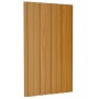 Panel de tejado acero galvanizado color madera 36 uds 80x45 cm