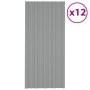 Panel para tejado acero galvanizado gris 12 unidades 100x45 cm en Techo | Comprar online en Foro24