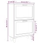 Black plywood shoe rack with natural rattan, 52x25x80 cm by vidaXL, Shoe racks and shoe organizers - Ref: Foro24-345646, Pric...