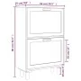 Schuhregal Sperrholz schwarz Natur Rattan 52x25x80 cm von vidaXL, Schuhregale und Schuhorganisatoren - Ref: Foro24-345646, Pr...