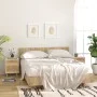 Nachttisch aus massivem weißem Kiefernholz und natürlichem Rattan von vidaXL, Nachttische - Ref: Foro24-345606, Preis: 74,17 ...